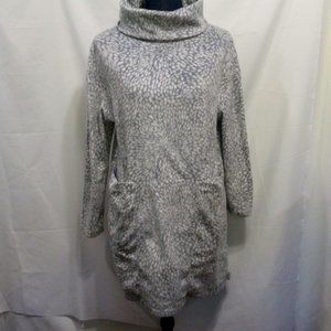 Midnight Soft Gray Cowl Nightgown PJ Loungewear Top Sleepwear Cover Up